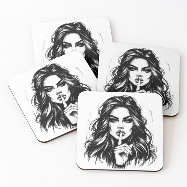 Item preview, Shh Graphic in Black & White designed and sold by All4ROCK.