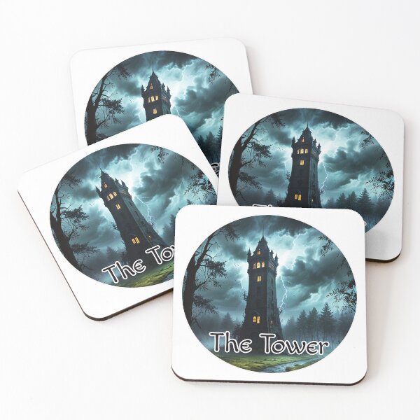 Item preview, Major Arcana Tarot Card The Tower - Old Castle Struck by Lightning designed and sold by Pixel Waite.