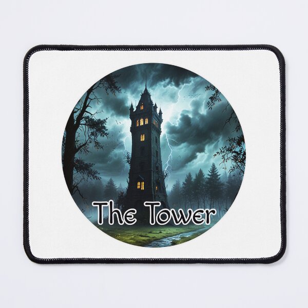 Item preview, Major Arcana Tarot Card The Tower - Old Castle Struck by Lightning designed and sold by Pixel Waite.