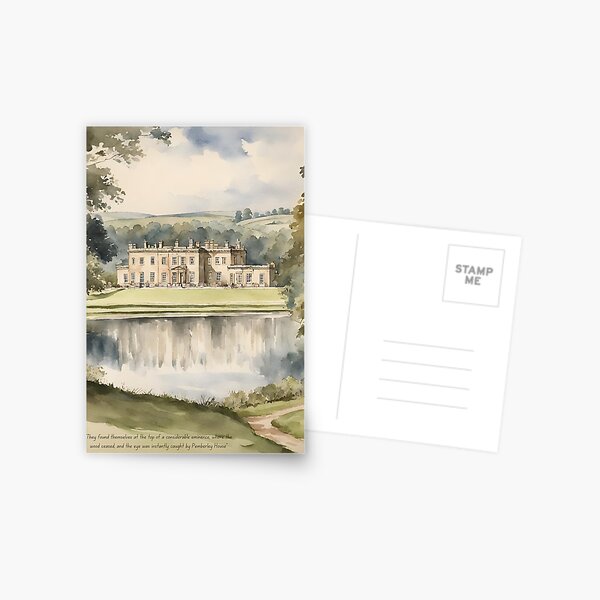 Item preview, Pride and Prejudice Pemberley Watercolour Landscape designed and sold by booksnbobs.