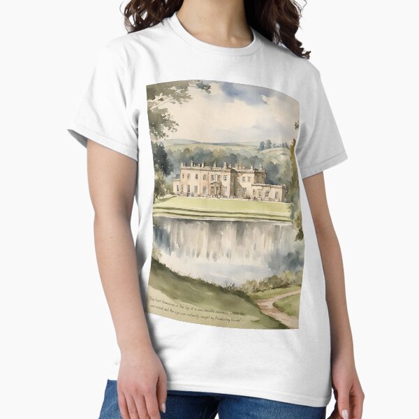 Vista previa del artículo con la obra «Orgullo y prejuicio Paisaje en acuarela de Pemberley», diseñado y vendido por booksnbobs.