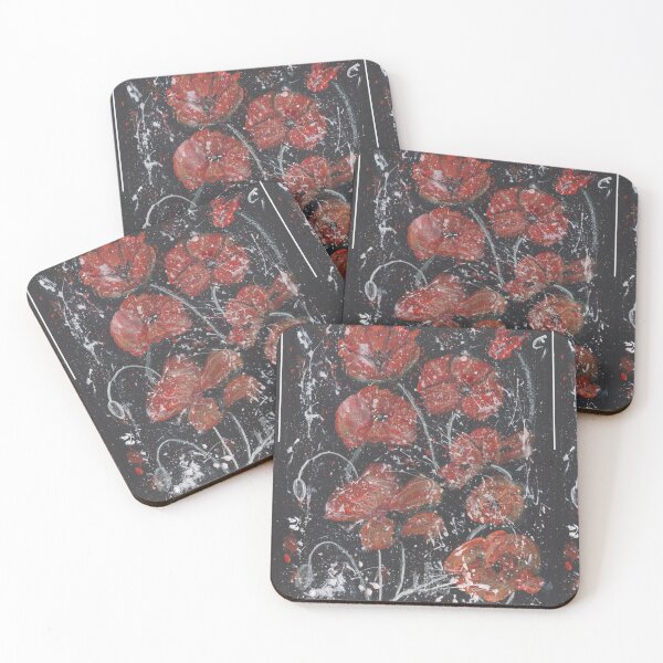 Item preview, Poppies corn poppy flowers blossoms abstract designed and sold by Marion Waschk.