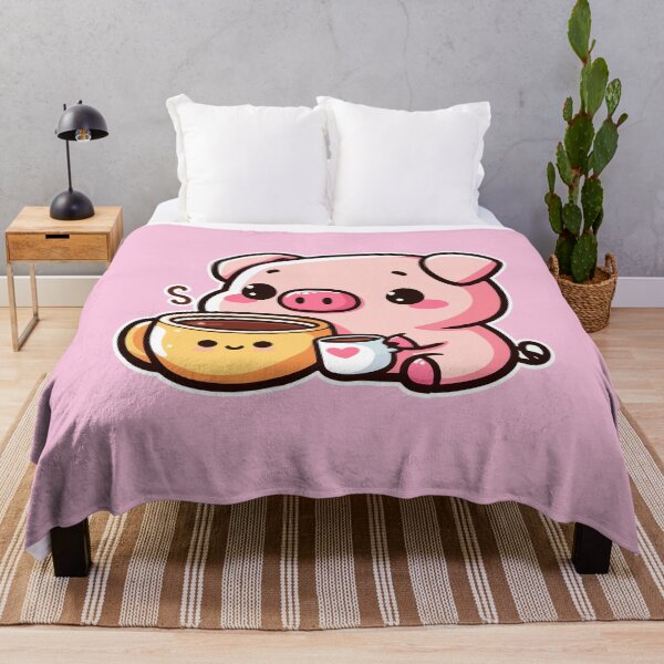 Item preview, Kawaii Cute Pig Drinking Coffee 2 | Pet and Animals for Men and Women t-shirt designed and sold by panchiTWO.