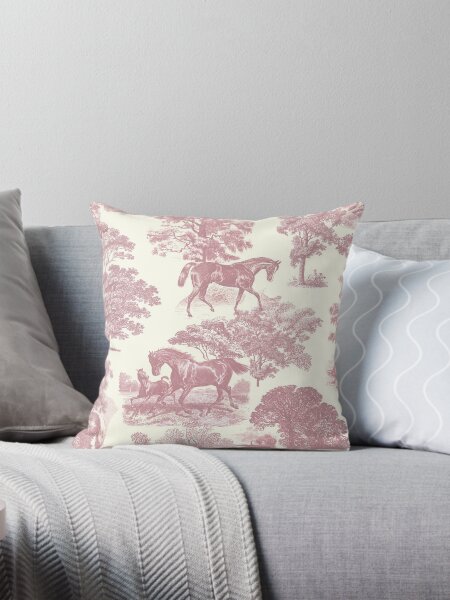 Artikel-Vorschau von Elegante Vintage Chic Soft Pink Ästhetische Toile Pferde, designt und verkauft von tanjica.