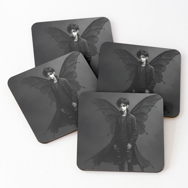 Item preview, Goth Boy Dark Aesthetic Moth Wings designed and sold by SoccaTamam.