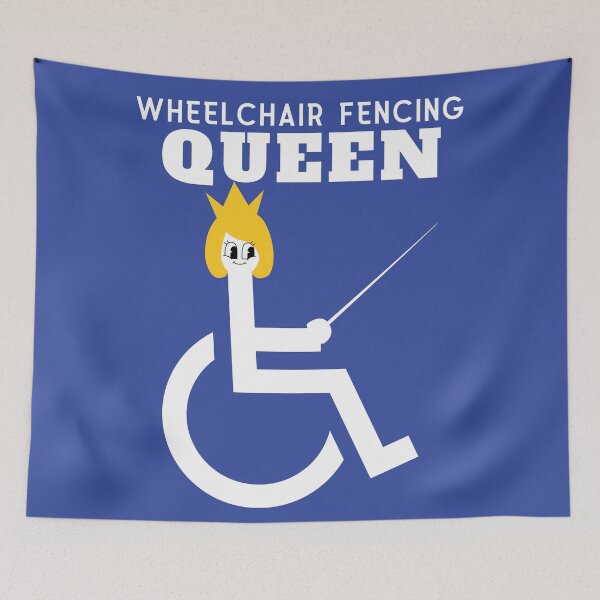 Item preview, Wheelchair Fencing Queen, Parafencing, Fencing, Fencer, Funny designed and sold by Anniko Art Studio.