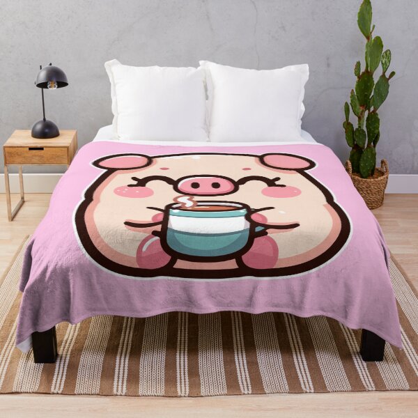 Item preview, Kawaii Cute Pig Drinking Coffee 3 | Pet and Animals for Men and Women t-shirt designed and sold by panchiTWO.