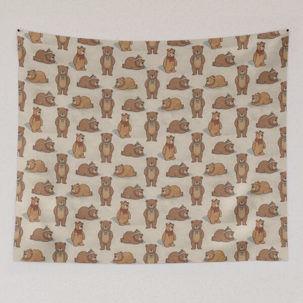 Item preview, Cartoon Bears Pattern designed and sold by Angry Swan Designs.