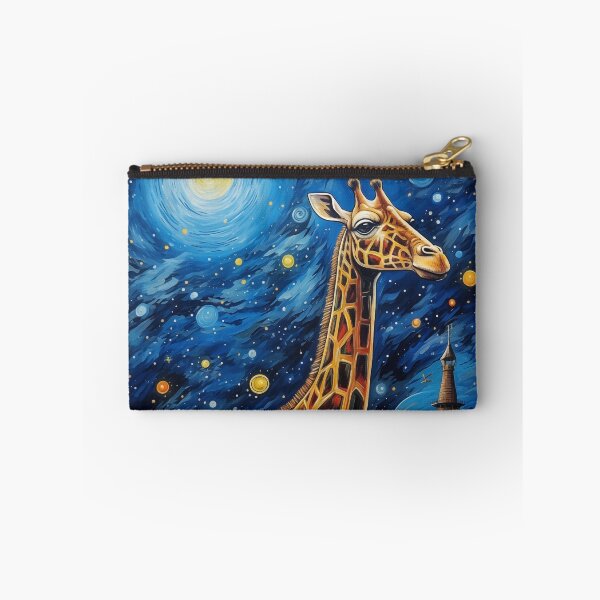 Item preview, Starry night abstract painting of giraffe on a space ship designed and sold by Daydreamsatdawn.