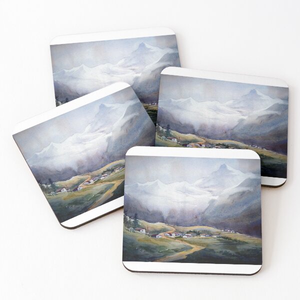 Item preview, Beauty of Himalayan Peaks-watercolor on paper designed and sold by SamirArt.