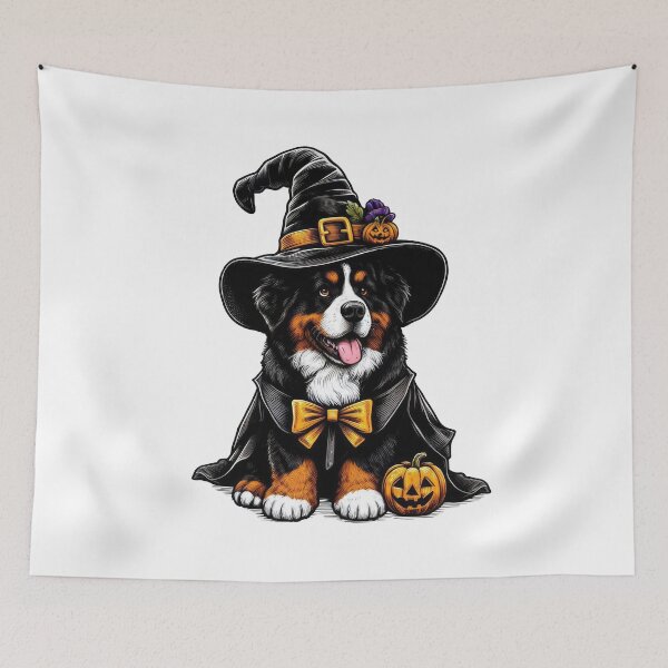 Aperçu de l'œuvre Bouvier bernois Halloween créée et vendue par doodIllustrate.