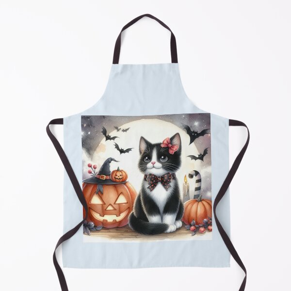 Item preview, tuxedo halloween kittens and pumpkins 1 designed and sold by Zelda50.
