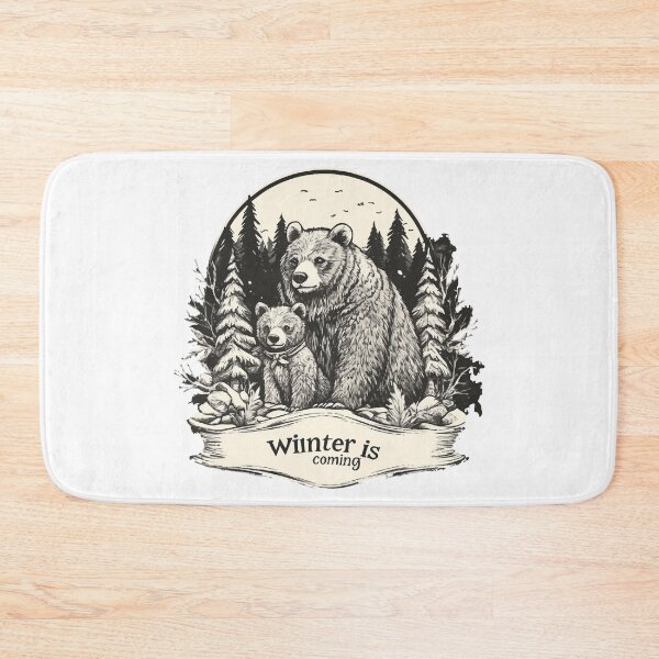 Item preview, Cartoon Bears in the Forest – "Winter is Coming" Family Adventure Design designed and sold by AbderraimArt.