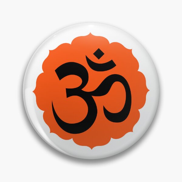 Item preview, Om in Orange with Black Hindi Text designed and sold by Digital Lama Creations.