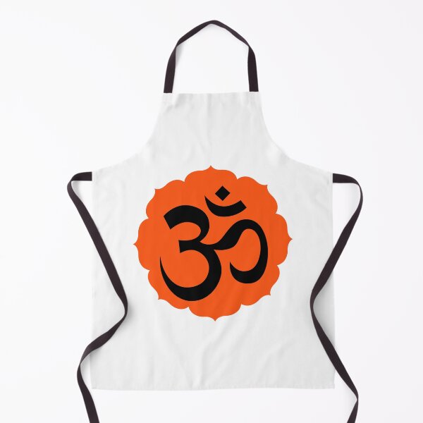 Item preview, Om in Orange with Black Hindi Text designed and sold by Digital Lama Creations.