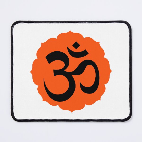 Item preview, Om in Orange with Black Hindi Text designed and sold by Digital Lama Creations.
