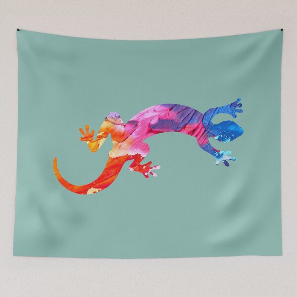 Item preview, Gecko lizard ethnic sign in modern abstract design designed and sold by mikistudio.