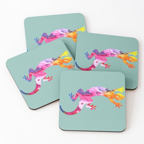 Aperçu de l'œuvre Signe ethnique de lézard gecko dans un design abstrait moderne créée et vendue par mikistudio.