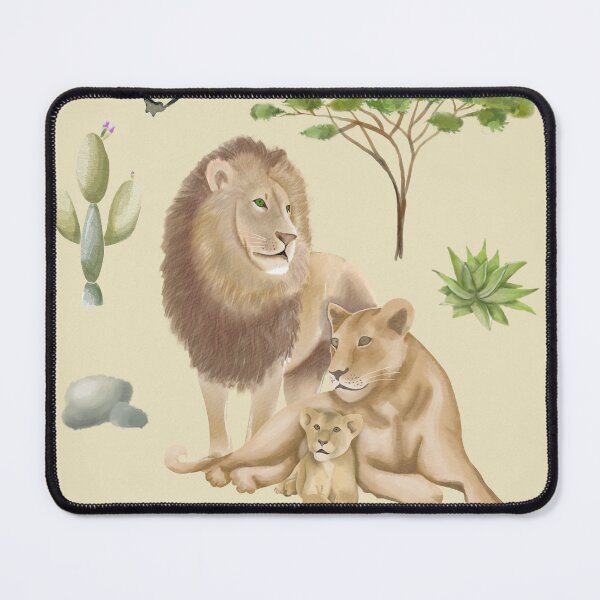 Item preview, africa, safari, maps, animals, lion, lioness, lion cub designed and sold by Tetiana Pohurska.