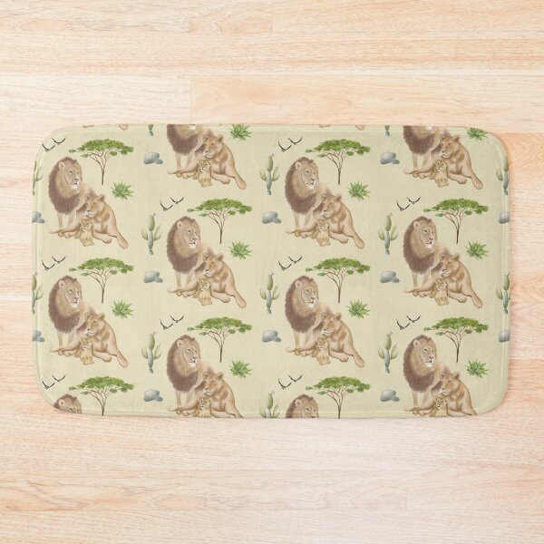 Item preview, africa, safari, maps, animals, lion, lioness, lion cub designed and sold by Tetiana Pohurska.