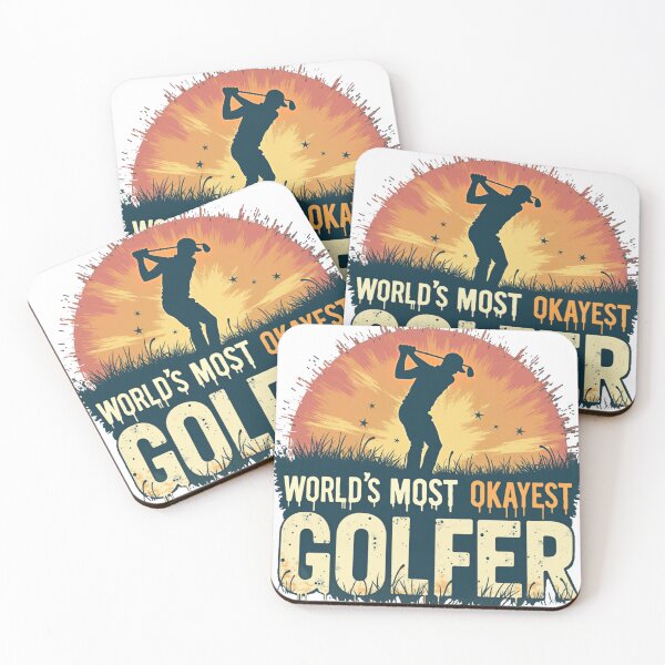 Item preview, World's Most Okayest Golfer Funny Sports Design designed and sold by FunnyFarmDesign.
