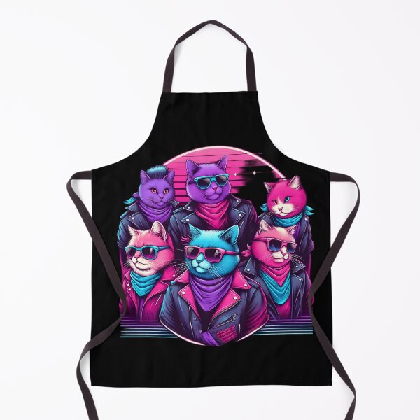 Artikelvorschau, Retro Neon Coole Katzen in Lederjacken entworfen und verkauft von pumsquare.