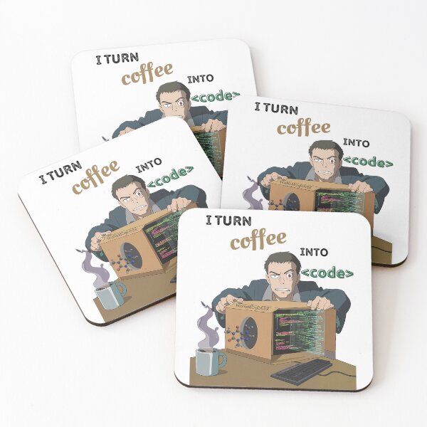 Item preview, I turn coffee into code designed and sold by Scientific Jester.