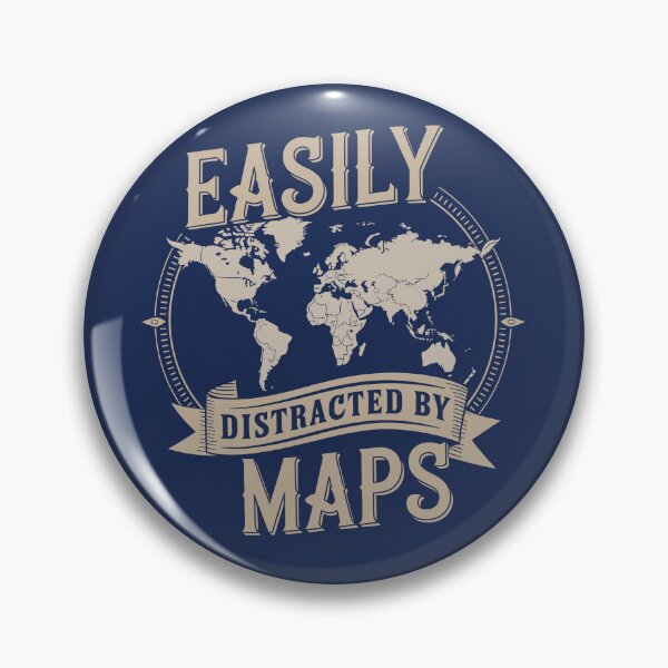 Item preview, Easily Distracted By Maps Cartography  designed and sold by DamnGoodDesign.