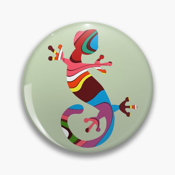 Item preview, Gecko lizard ethnic sign in modern abstract design designed and sold by mikistudio.