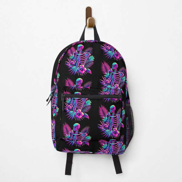 Item preview, Neon Tropical Skeleton with Vibrant Foliage designed and sold by pumsquare.