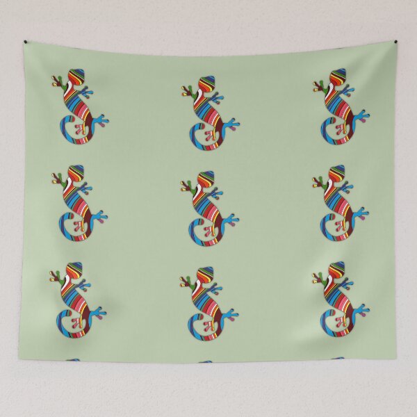 Item preview, Gecko lizard ethnic sign in modern abstract design designed and sold by mikistudio.