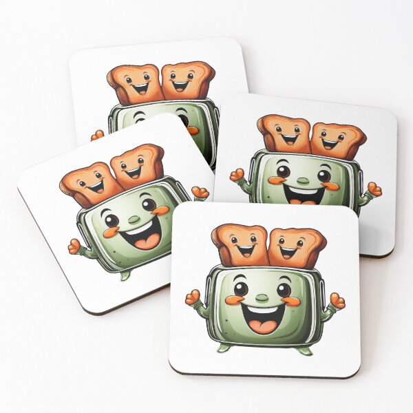 Item preview, Toaster with happy toasts designed and sold by BysonDesigns.