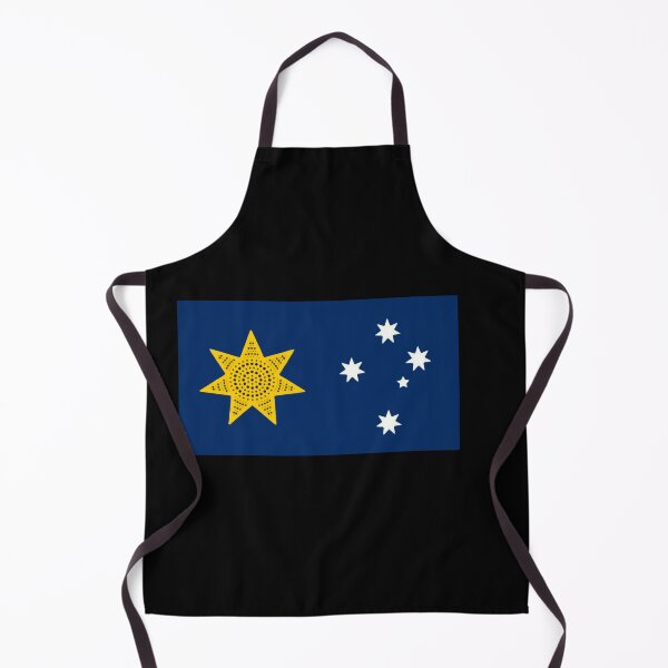 Item preview, Australia Golden Federation Sun flag. Blue edition with Southern Cross  designed and sold by Kangaroo Sun.