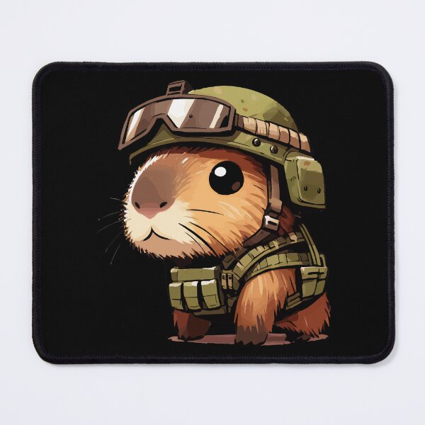 Item preview, Cute Capybara Soldier designed and sold by TomFrontierArt.
