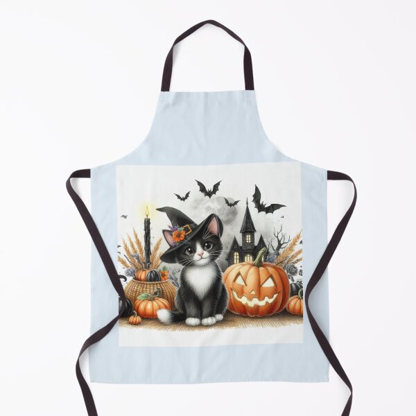 Item preview, tuxedo halloween kittens and pumpkins 2 designed and sold by Zelda50.