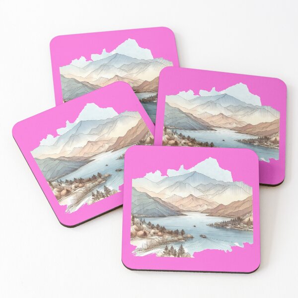 Item preview, Chungju Lake 3D Sketch - Scenic Beauty of Korea’s Largest Man-made Lake,  designed and sold by PaintMeWorld.