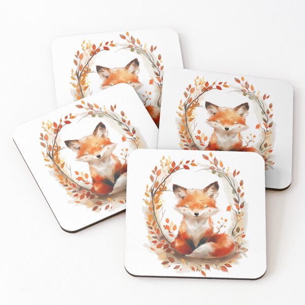 Item preview, Autumn red cute fox designed and sold by ArtStyleAlice.