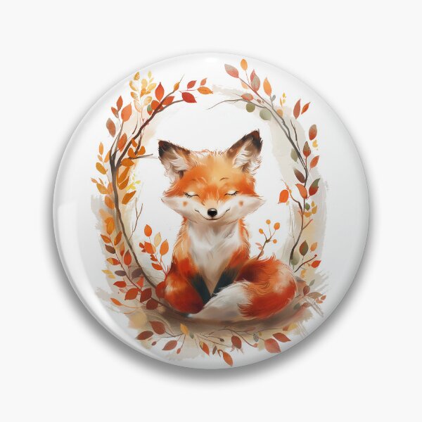 Item preview, Autumn red cute fox designed and sold by ArtStyleAlice.