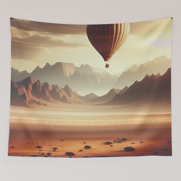 Item preview, A Hot Air Balloon Soaring Over A Vast Desert. designed and sold by IrsathThaslima.