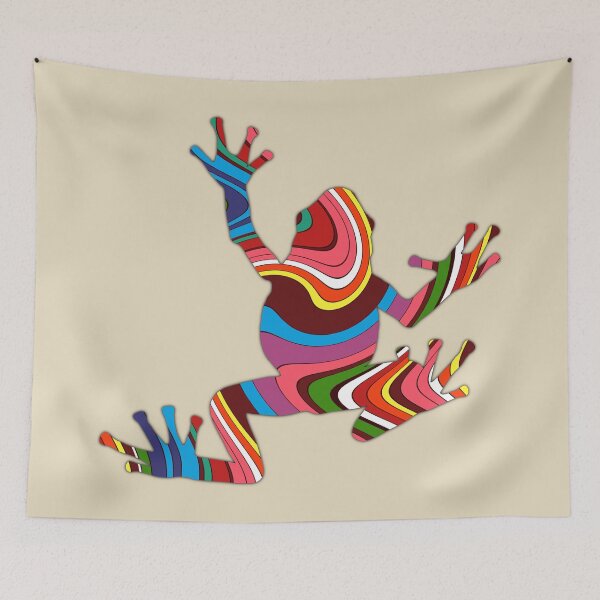 Item preview, Frog ethnic sign in modern abstract design designed and sold by mikistudio.