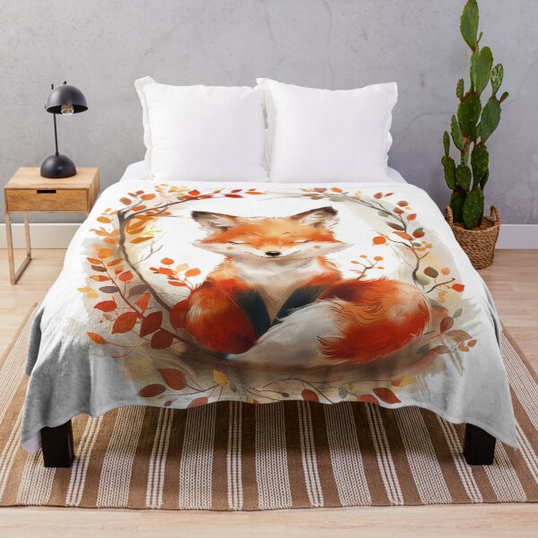 Item preview, Autumn red cute fox designed and sold by ArtStyleAlice.