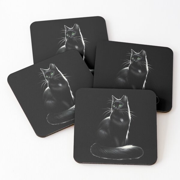 Item preview,  Mysterious Black Cat with Emerald Eyes designed and sold by pumsquare.