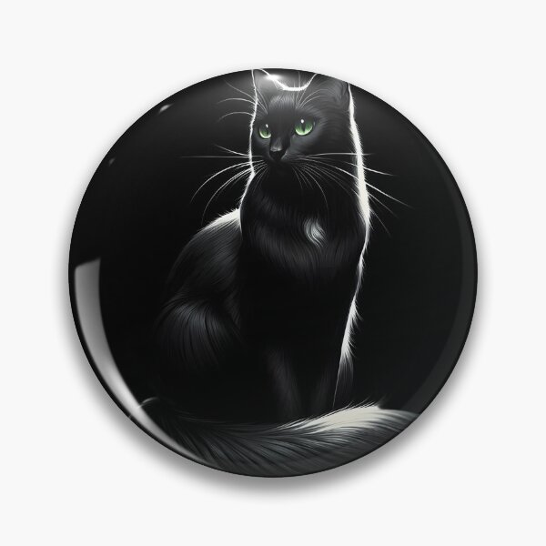 Item preview,  Mysterious Black Cat with Emerald Eyes designed and sold by pumsquare.