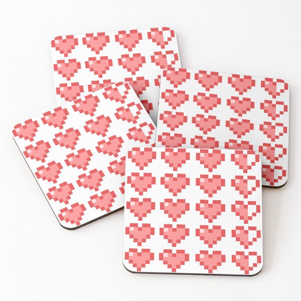 Item preview, Pixel Heart Pattern - Retro Gamer Love Design designed and sold by RaiyaTees.