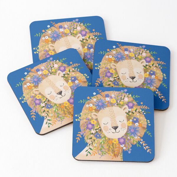 Item preview, Watercolor lion with flowers designed and sold by Anya Illustration Studio.