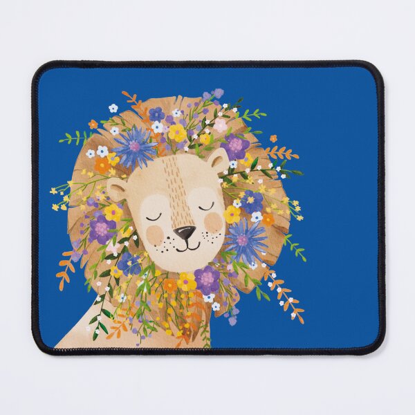 Item preview, Watercolor lion with flowers designed and sold by Anya Illustration Studio.