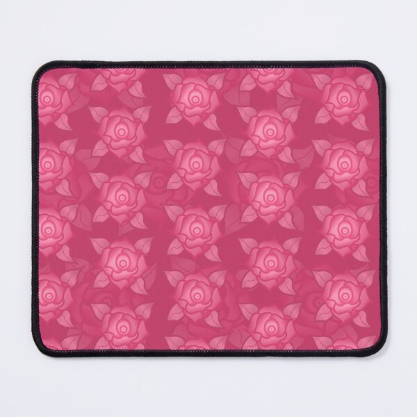 Item preview, pink roses floral art seamless pattern wallpaper print designed and sold by SpinklyCreations.
