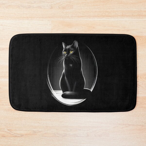 Item preview,  Elegant Black Cat with Glowing Eyes designed and sold by pumsquare.