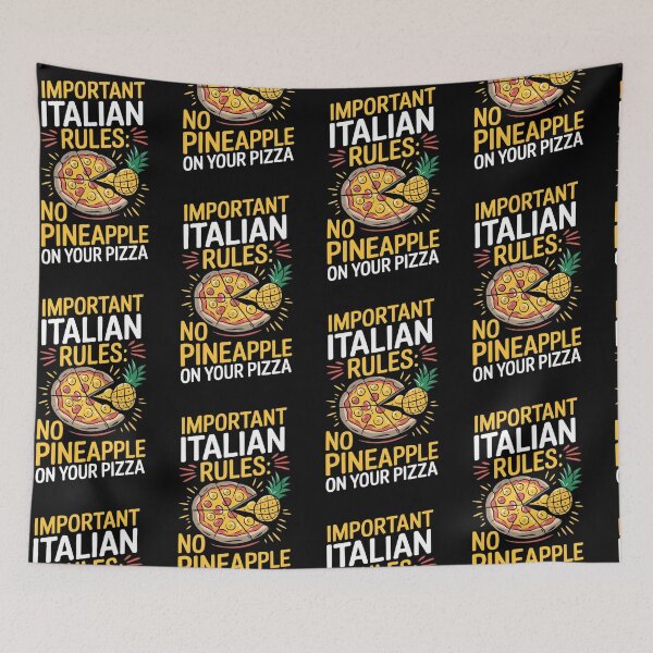 Item preview, Italian Life Rules: No Pineapple Pizza Hawaii designed and sold by StuffUNeed2Wear.