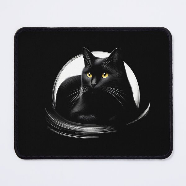 Item preview, Mysterious Black Cat with Golden Eyes designed and sold by pumsquare.